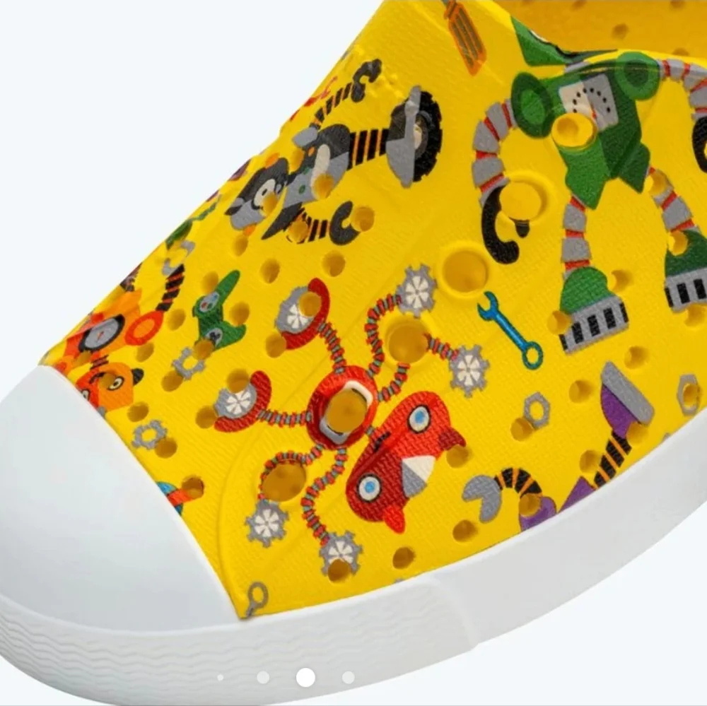 Native Shoes Jefferson Sugarlite Print Juni Crayon Yellow Robuddies